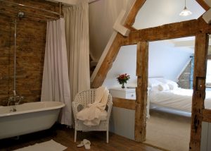 Roll top baths are a feature of the bathrooms at luxury house rental.