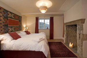 The Dairy bedroom at Berry House, North Devon is on the ground floor and suits guests with accessibility needs