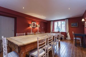 The warm colours in the dining room are perfect for candlelit celebration dinners with family and friends