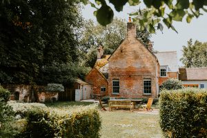 Enjoy dining outside with all your group in the pretty garden