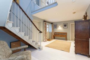 The large and welcoming entrance hall to this holiday home