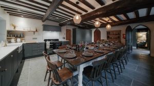 Kitchen at party house in Devon