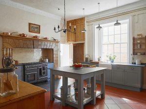 Tone Dale House - combining traditional and contemporary design, the large kitchen is well equipped for large group catering.